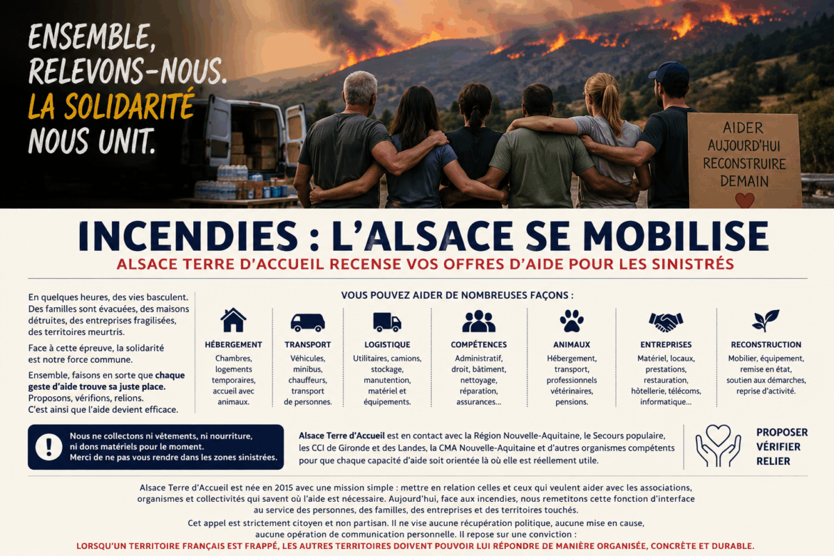 Incendies en France – l&rsquo;Alsace se mobilise